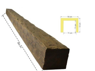 16’lık Özel Balta Yontma Dokulu Poliüretan Kiriş